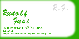 rudolf fusi business card